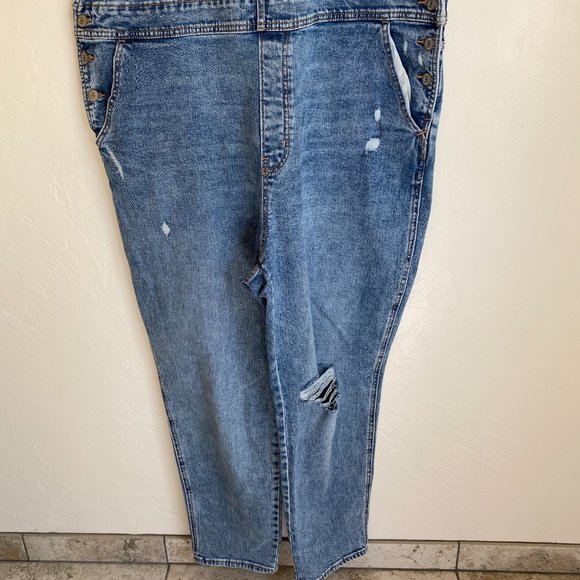 Denim Blue Women's Overalls - Picture 3 of 9